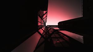 Preview wallpaper building, facade, bottom view, architecture, height, dark