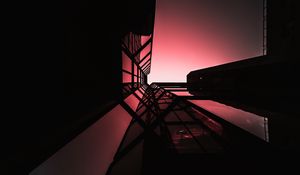Preview wallpaper building, facade, bottom view, architecture, height, dark