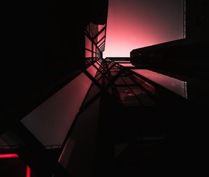 Preview wallpaper building, facade, bottom view, architecture, height, dark