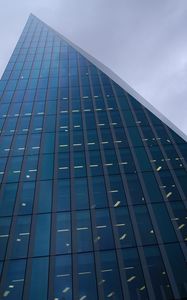 Preview wallpaper building, facade, bottom view, windows