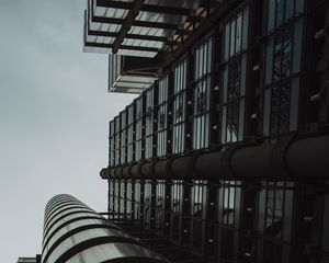 Preview wallpaper building, facade, bottom view, iron