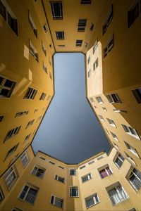 Preview wallpaper building, facade, bottom view, architecture
