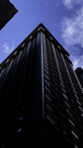 Preview wallpaper building, facade, bottom view, sky, clouds