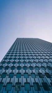 Preview wallpaper building, facade, bottom view, sky, dusk