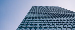 Preview wallpaper building, facade, bottom view, sky, dusk