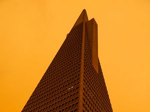 Preview wallpaper building, facade, bottom view, architecture, sky