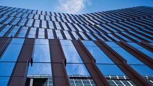 Preview wallpaper building, facade, bottom view, architecture, windows