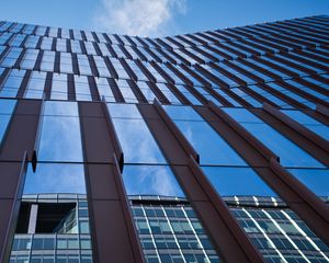 Preview wallpaper building, facade, bottom view, architecture, windows