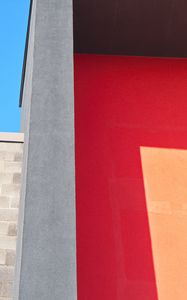 Preview wallpaper building, facade, bricks, colorful, minimalism