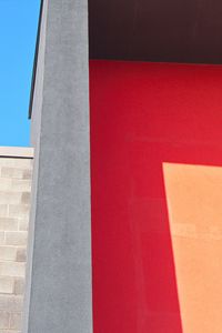 Preview wallpaper building, facade, bricks, colorful, minimalism