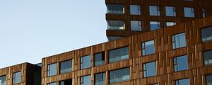 Preview wallpaper building, facade, bricks, windows, architecture