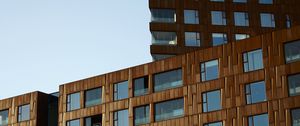 Preview wallpaper building, facade, bricks, windows, architecture