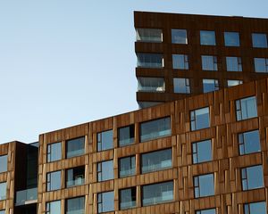 Preview wallpaper building, facade, bricks, windows, architecture