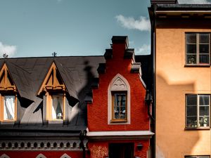 Preview wallpaper building, facade, bridge, door, cover, sky