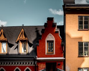 Preview wallpaper building, facade, bridge, door, cover, sky