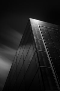 Preview wallpaper building, facade, bw, architecture, corner, glass, modern