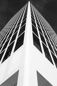 Preview wallpaper building, facade, bw, architecture, corner, symmetry