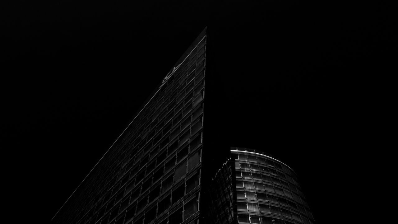 Wallpaper building, facade, bw, architecture