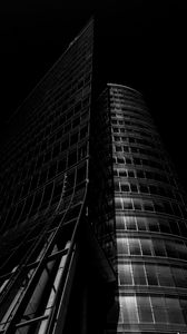 Preview wallpaper building, facade, bw, architecture