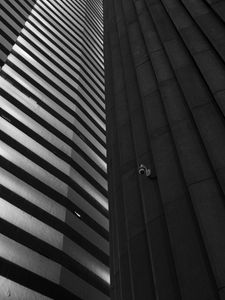 Preview wallpaper building, facade, bw, strip, camera