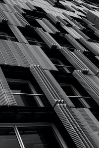 Preview wallpaper building, facade, bw, windows