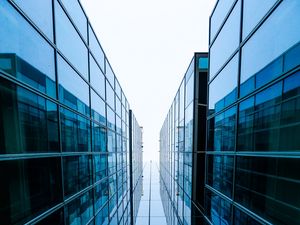 Preview wallpaper building, facade, city, glass