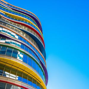 Preview wallpaper building, facade, colorful, architecture, modern