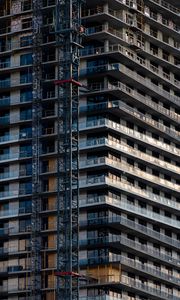 Preview wallpaper building, facade, construction, balconies