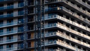 Preview wallpaper building, facade, construction, balconies