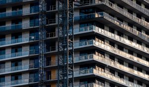 Preview wallpaper building, facade, construction, balconies