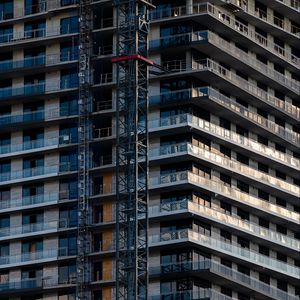 Preview wallpaper building, facade, construction, balconies