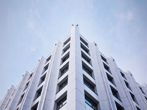 Preview wallpaper building, facade, corner, architecture, symmetry