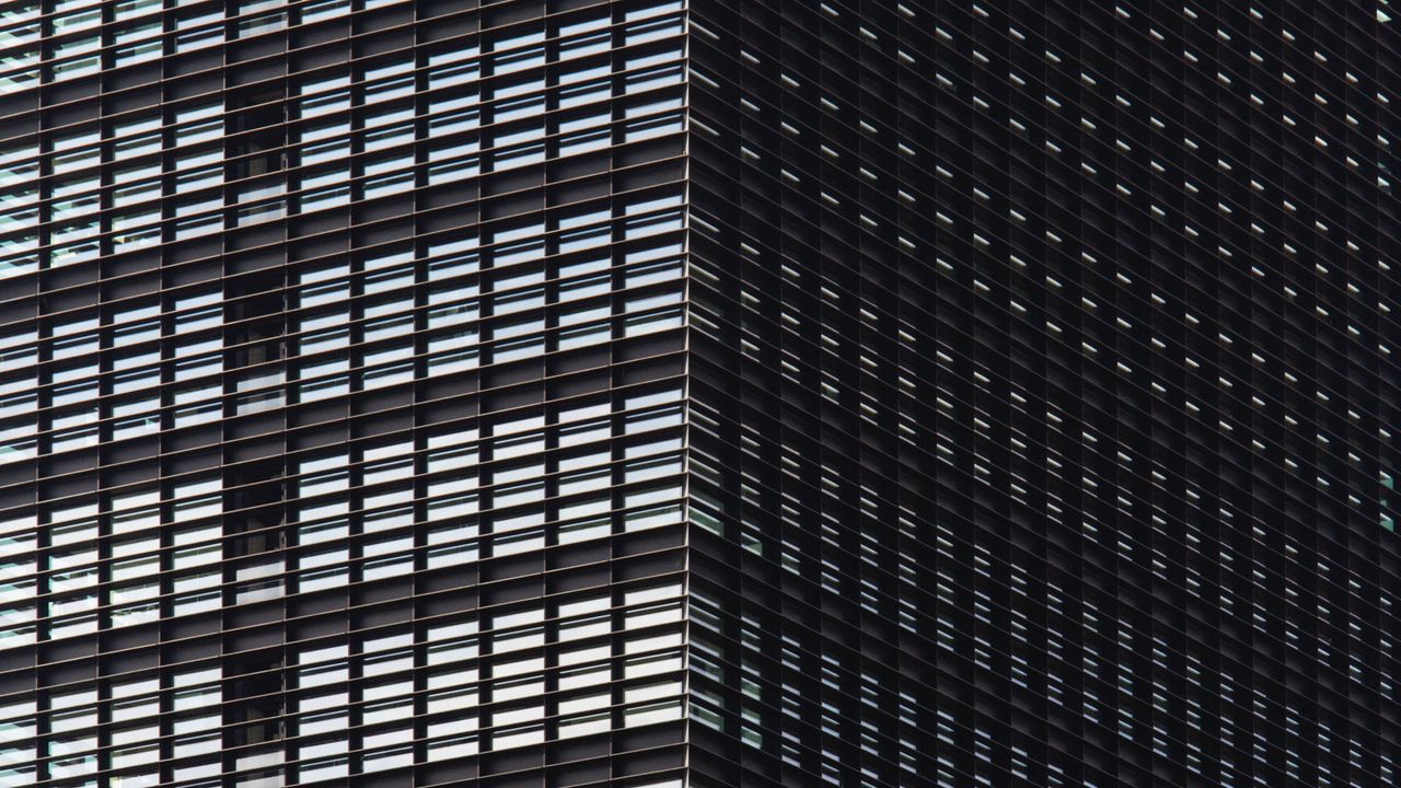 Wallpaper building, facade, corner, minimalism, high-rise