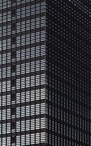 Preview wallpaper building, facade, corner, minimalism, high-rise