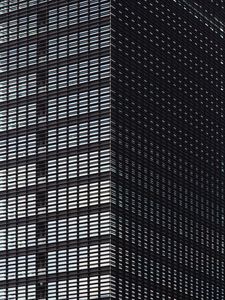 Preview wallpaper building, facade, corner, minimalism, high-rise