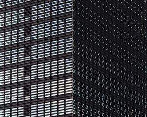 Preview wallpaper building, facade, corner, minimalism, high-rise