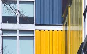 Preview wallpaper building, facade, corner, stripes