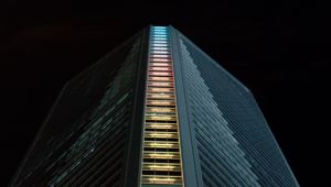 Preview wallpaper building, facade, dark, architecture, design