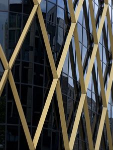 Preview wallpaper building, facade, diamonds, architecture