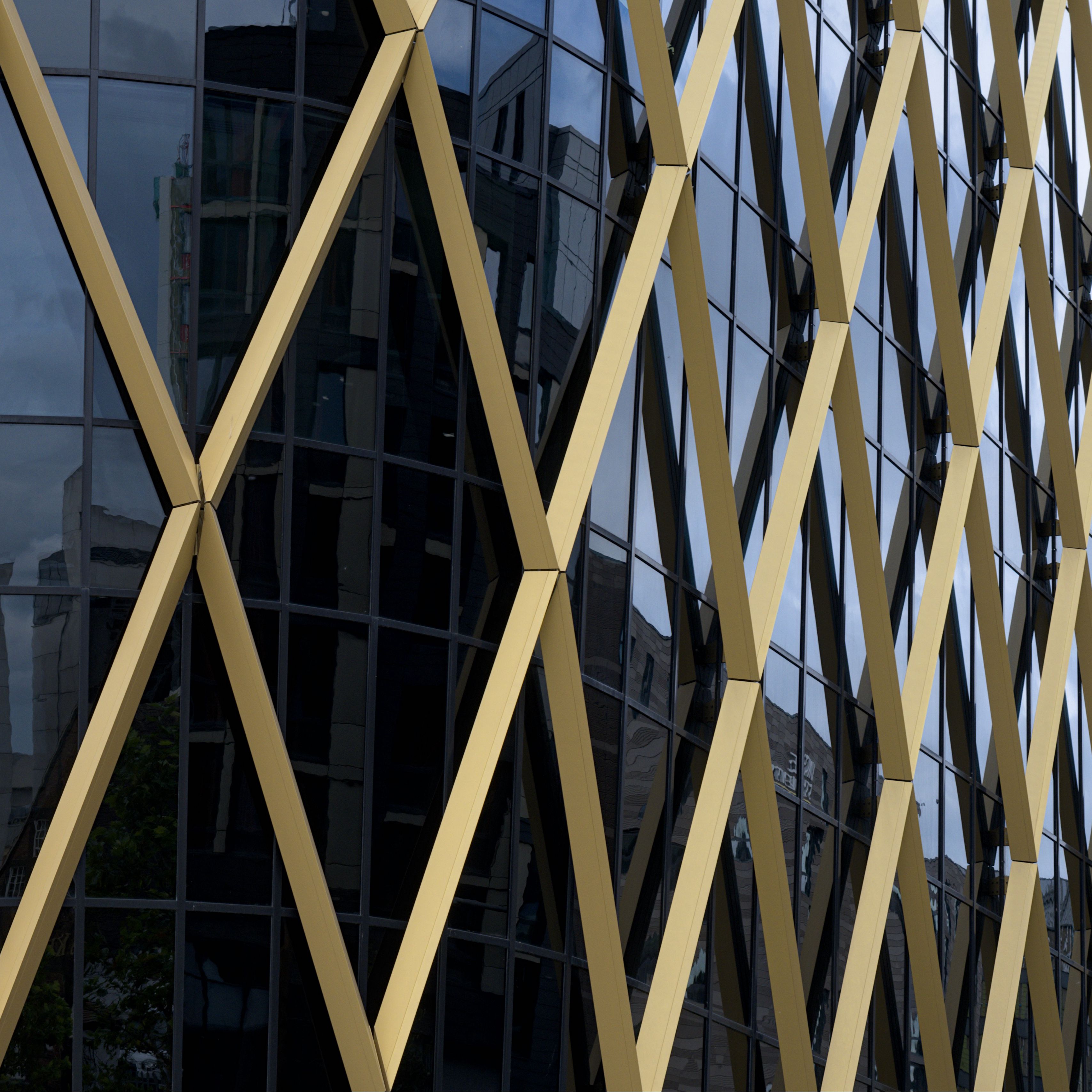 3415x3415 Wallpaper building, facade, diamonds, architecture