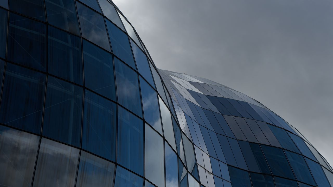 Wallpaper building, facade, dome, glass, architecture