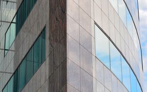 Preview wallpaper building, facade, edge, granite, windows
