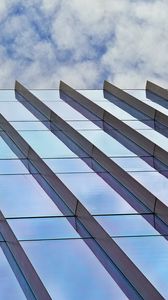 Preview wallpaper building, facade, edges, glass, blue
