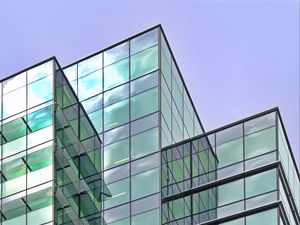 Preview wallpaper building, facade, edges, glass, transparent