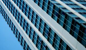 Preview wallpaper building, facade, edges, windows, blue