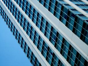 Preview wallpaper building, facade, edges, windows, blue