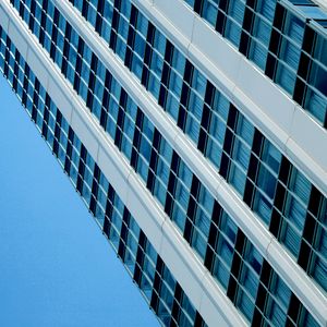 Preview wallpaper building, facade, edges, windows, blue