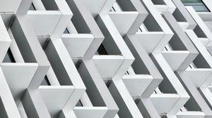 Preview wallpaper building, facade, edges, white