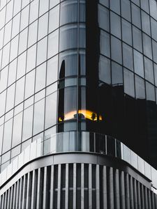 Preview wallpaper building, facade, glass, gray, architecture