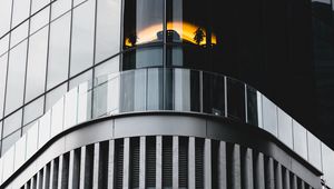 Preview wallpaper building, facade, glass, gray, architecture